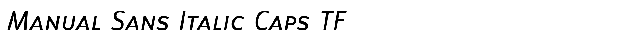 Manual Sans Italic Caps TF image